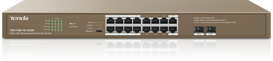 Picture of 16GE+2SFP Ethernet Switch With 16-Port PoE