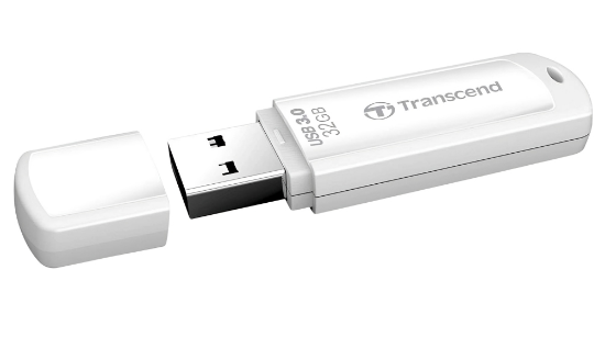 Picture of TRANSCEND FLASH DRIVE 32GB USB 3.0 WHITE TS32GJF730